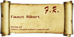 Fauszt Róbert névjegykártya