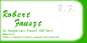 robert fauszt business card